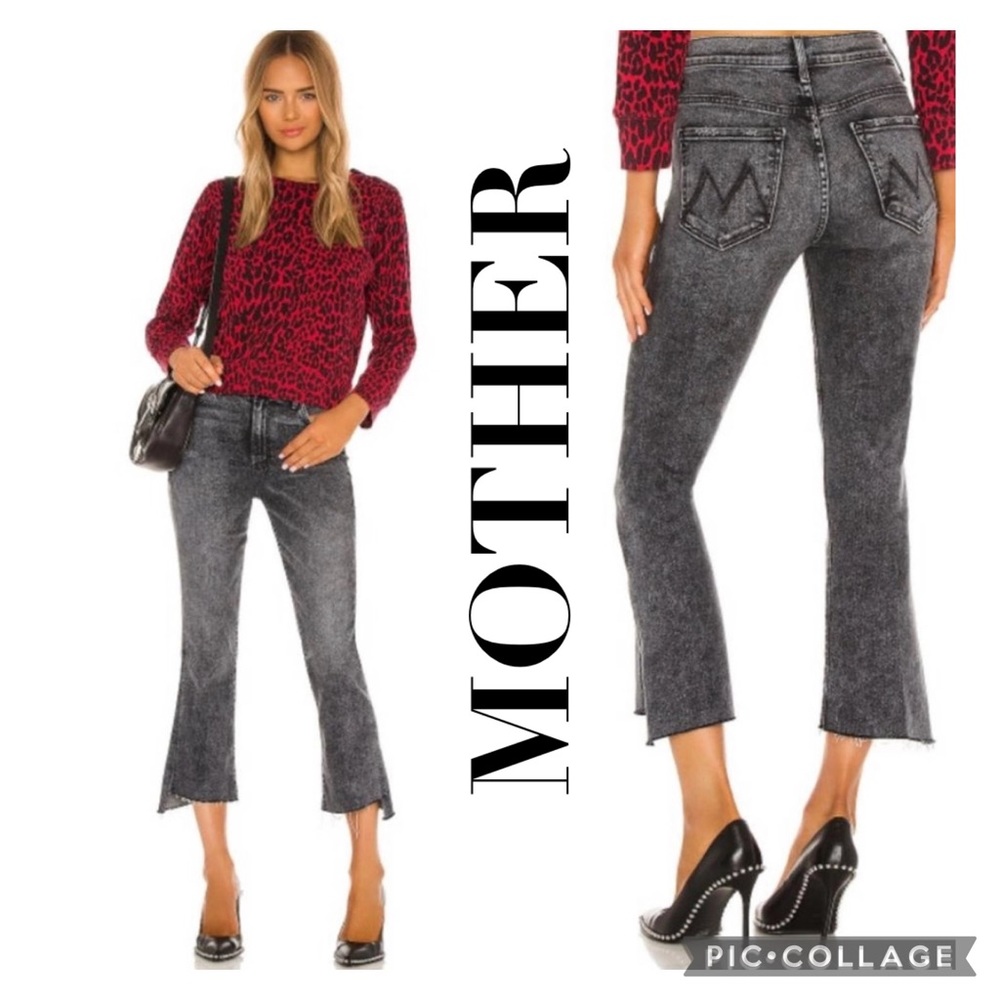 MOTHER The Insider Crop Step Fray Jeans in Train Stops Size 29